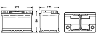 Batterie de démarrage EXIDE EL700 compatible /8 (W115), 1 (E87), 1 (F40), 1