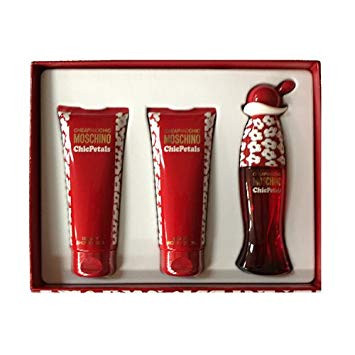 Moschino Chic Petals 3 Piece Gift Set For Women 3 Piece Gift Set With 1.7 Oz EDT Spray