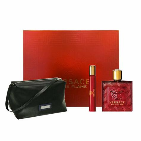 Versace Eros Flame 3 Piece Gift Set 3 Piece Gift Set With 3.4 Oz
