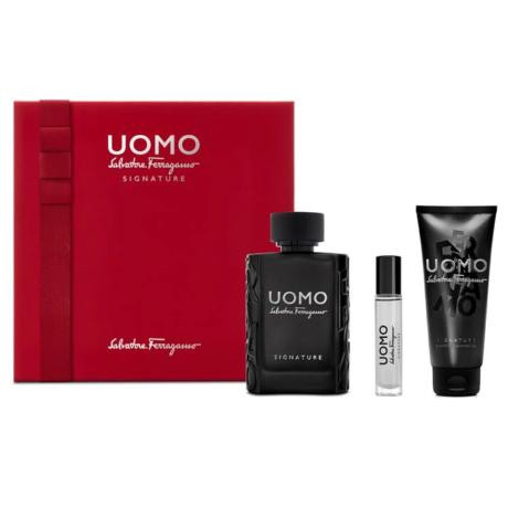 Salvatore Ferragamo Uomo Signature 3 Piece Gift Set 3 Piece Gift Set With 3.4 Oz EDP