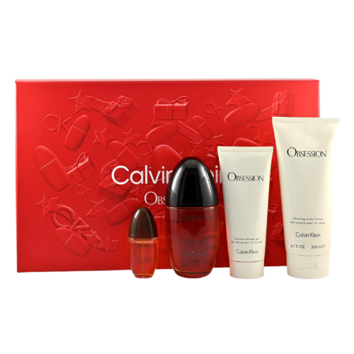 Calvin Klein Obsession 4 Piece Gift Set 4 Piece Gift Set With 3.3 Oz EDP