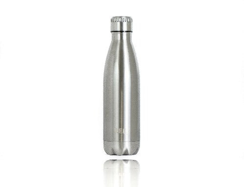 Reej Stainless Steel, Double Wall, Vacuum Insulated, Cola Shaped Thermos Bottle 17 Oz