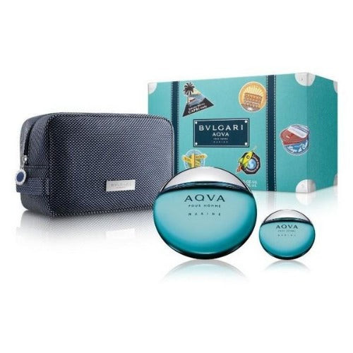 Bvlgari Aqva Marine 3 Piece Gift Set 3 Piece Gift Set With 3.4 Oz EDT