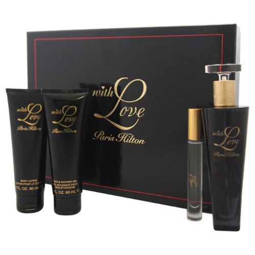 Paris Hilton With Love 4 Piece Gift Set 4 Piece Gift Set With 3.4 Oz EDP