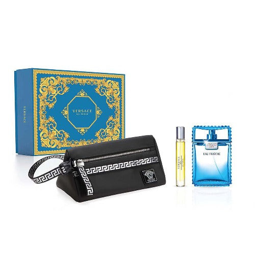 Versace Eau Fraiche 3 Piece Gift Set 3 Piece Gift With 3.4 Oz EDT