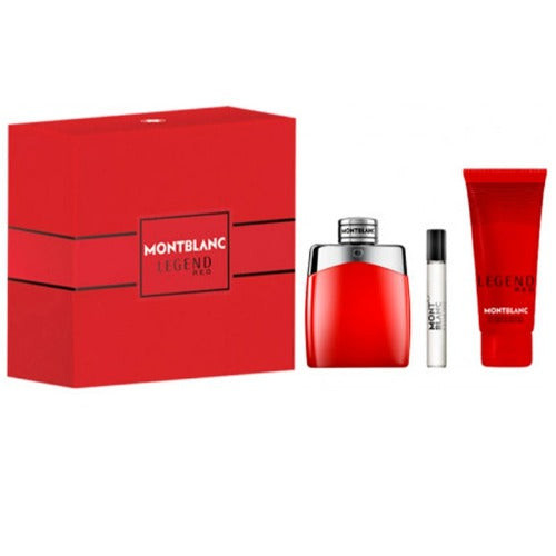 Mont Blanc Legend Red 3 Piece Gift Set 3 Piece Gift Set With 3.3 Oz EDP