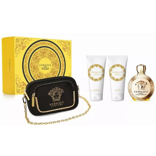 Versace Eros Pour Femme 4 Piece Gift Set 4 Piece Gift Set With 3.4 Oz EDP