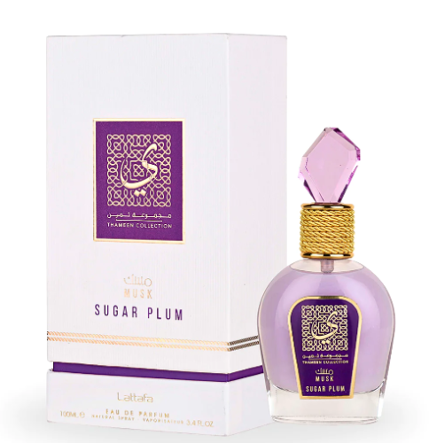 Lattafa Musk Sugar Plum Thameen Collection Eau De Parfum 3.4 Oz