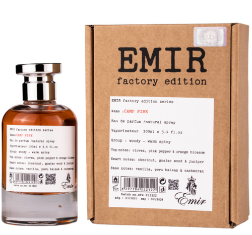 Paris Corner Emir Factory Edition Camp Fire Eau De Parfum 3.4 Oz