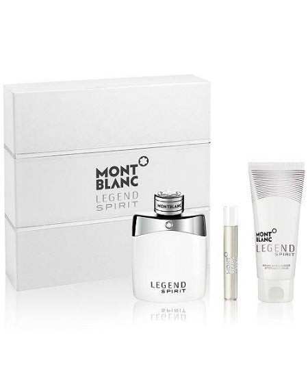 Mont Blanc Legend Spirit 3 Piece Gift Set 3 Piece Gift Set With 3.3 Oz EDT Spray