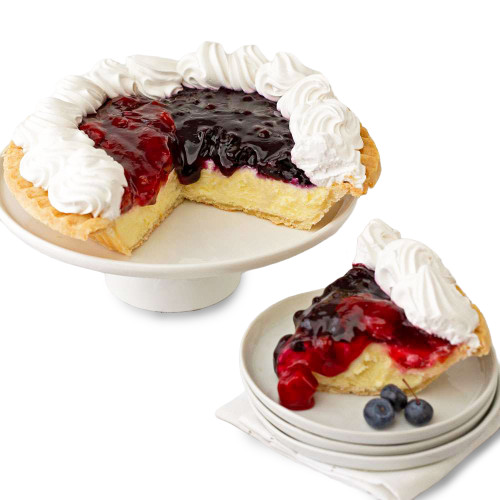 Velvet Berry Cheesecake Pie