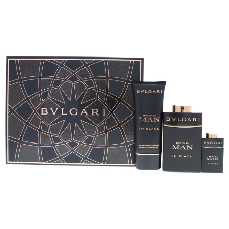 Bvlgari Man In Black Eau De Parfum 3 Piece Gift Set 3 Piece Gift Set With 3.4 Oz EDP Spray