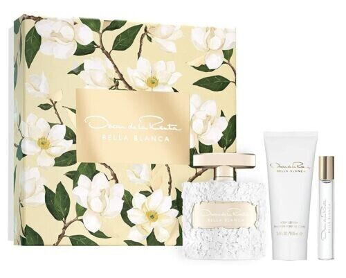 Oscar De La Renta Bella Blanca 3 Piece Gift Set 3 Piece Gift Set With 3.4 Oz EDP