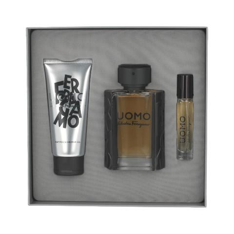 Salvatore Ferragamo Uomo 3 Piece Gift Set 3 Piece Gift Set With 3.4 Oz EDT