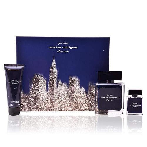 Narciso Rodriguez Bleu Noir 3 Piece Gift Set 3 Piece Gift Set With 3.3 Oz EDT