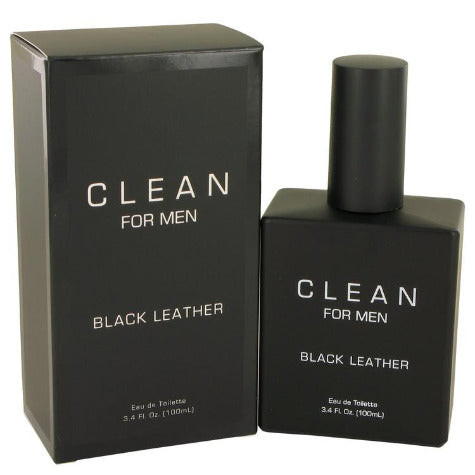 Clean Black Leather Eau De Toilette 3.4 Oz