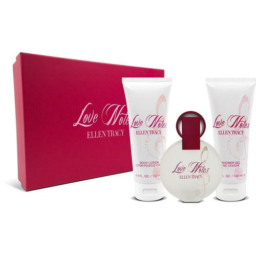 Ellen Tracy Love Notes 3 Piece Gift Set 3 Piece Gift Set With 3.4 Oz EDP