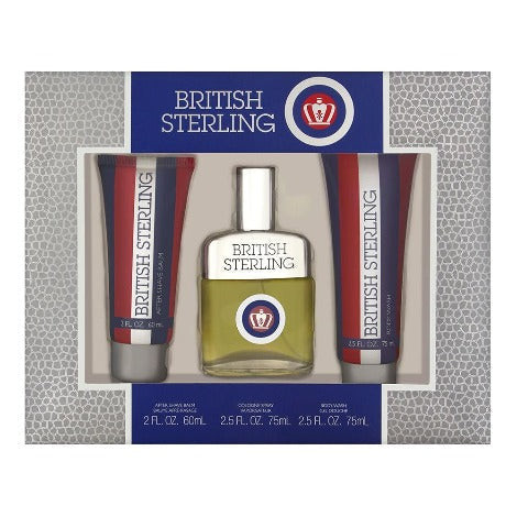 British Sterling 3 Piece Gift Set 3 Piece Gift Set With 2.5 Oz Cologne