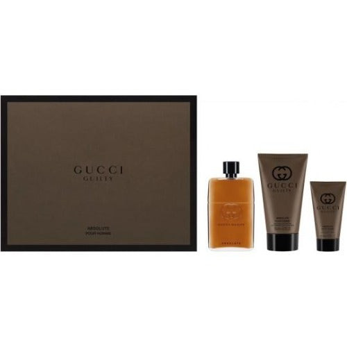 Gucci Guilty Absolute Pour Homme 3 Piece Gift Set 3 Piece Gift Set With 3.0 Oz EDP