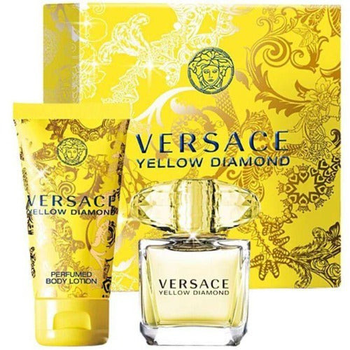 Versace Yellow Diamond 2 Piece Travel Gift Set 2 Piece Gift Set With 3.0 Oz EDT