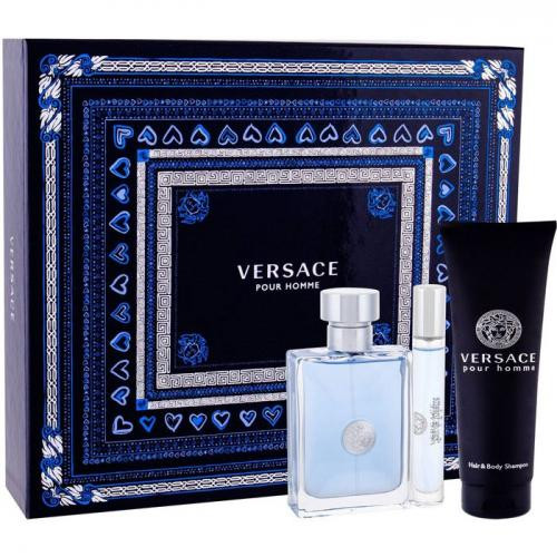 Versace Pour Homme 3 Piece Gift Set 3 Piece Gift Set With 3.4 Oz EDT Spray