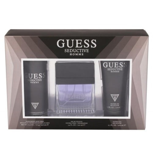 Guess Seductive Homme 3 Piece Gift Set 3 Piece Gift Set With 3.4 Oz EDT
