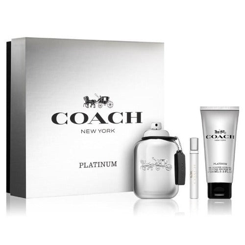 Coach Platinum 3 Piece Gift Set 3 Piece Gift Set With 3.4 Oz EDP