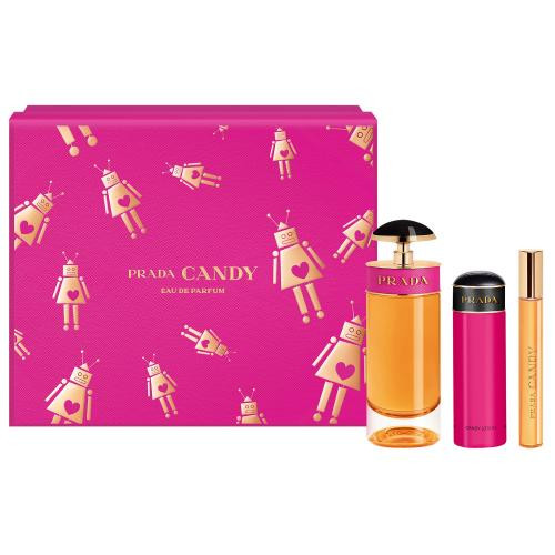 Prada Candy 3 Piece Gift Set 3 Piece Gift Set With 2.7 Oz EDP