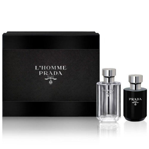 Prada L'Homme 2 Piece Gift Set 2 Piece Gift Set With 3.4 Oz EDT
