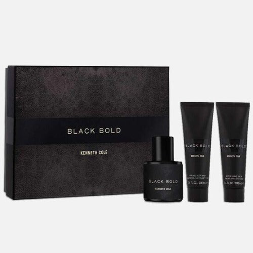 Kenneth Cole Black Bold 3 Piece Gift Set 3 Piece Gift Set With 3.4 Oz EDP