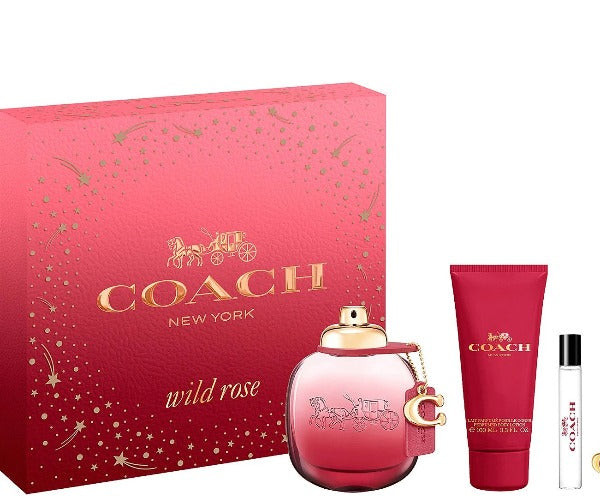 Coach Wild Rose 3 Piece Gift Set 3 Piece Gift Set With 3.0 Oz EDP