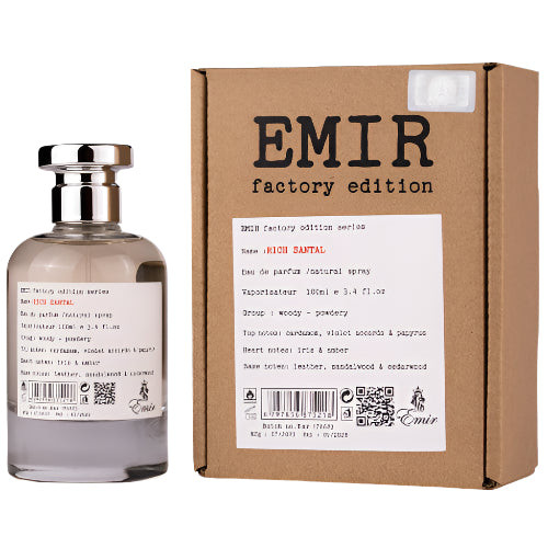 Paris Corner Emir Factory Edition Rich Santal Eau De Parfum 3.4 Oz