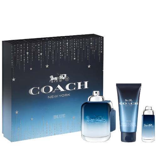 Coach Blue 3 Piece Gift Set 3 Piece Gift Set With 3.3 Oz EDT