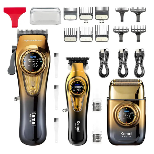 22-Piece Professional Hair Clipper Set High Powered