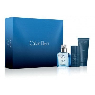 Eternity Aqua 3 Piece Gift Set For Men 3 Piece Gift Set With 3.4 Oz EDT Spray