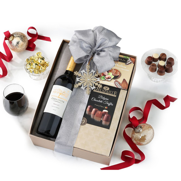 Merlot and Chocolate Gift Basket
