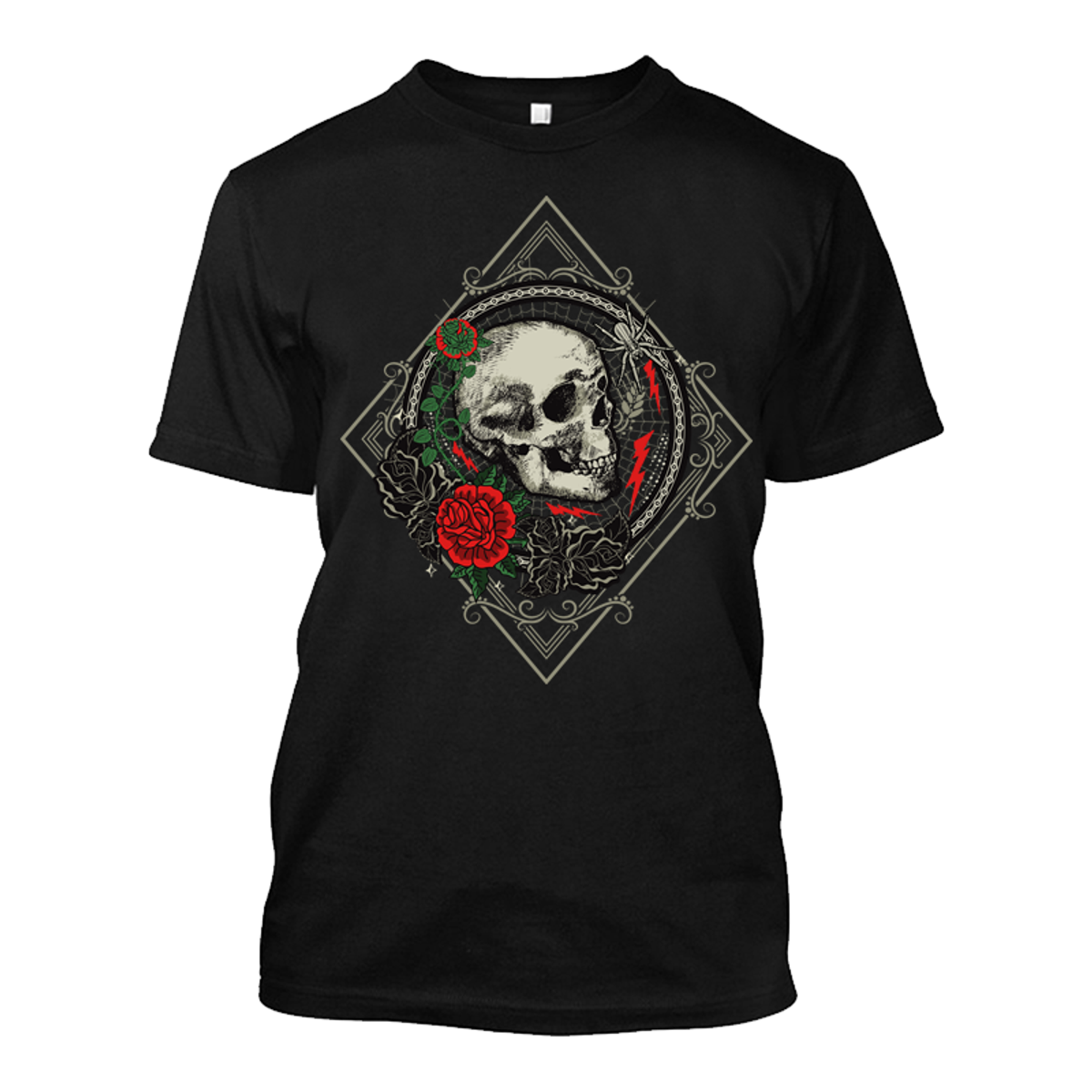 Men's Skull & Rose - Tshirt - The Inked Boys Shop