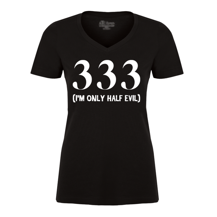 Women's 333 I'm Only Half Evil (Halloween) - Tshirt