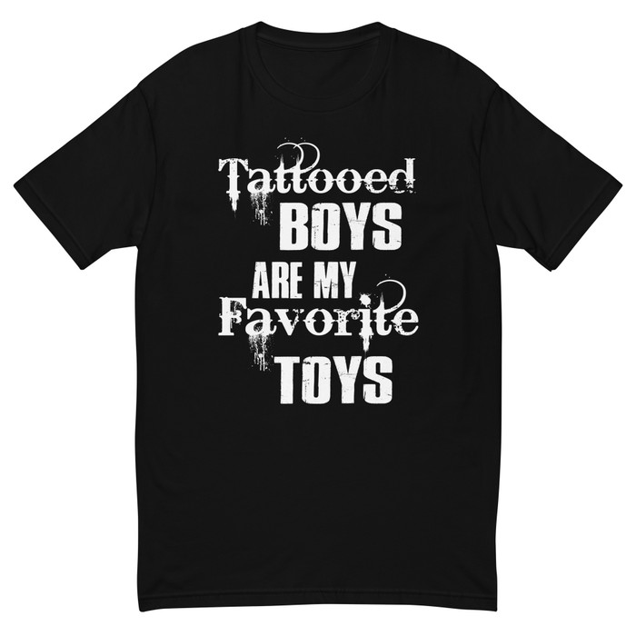 Men's Tattooed Boys Are My Favorite Toys - Shirt (White Print)