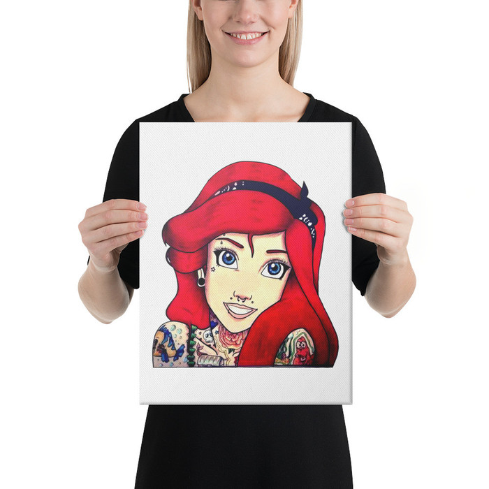 Tattooed Ariel2 (Disney) - Canvas