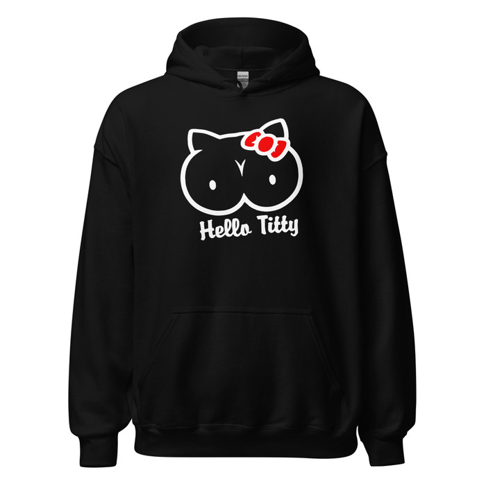 Unisex Hello Titty - Hoodie (White Print)
