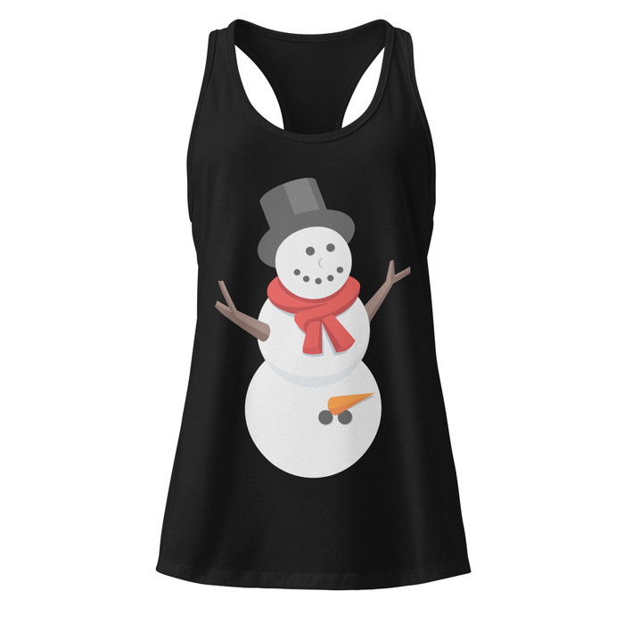 Women’s Snow Man - Black Tank Top