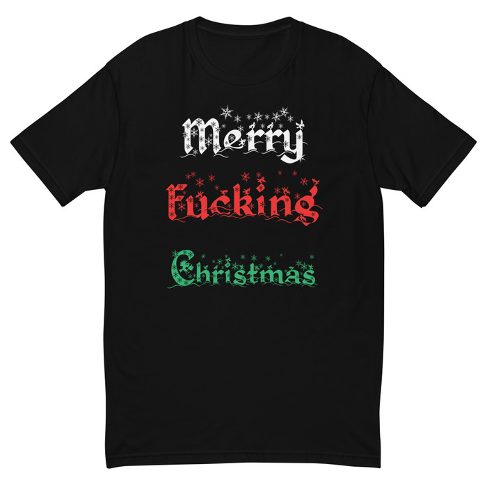 Men's Merry Fucking Christmas (V1) - Black Shirt