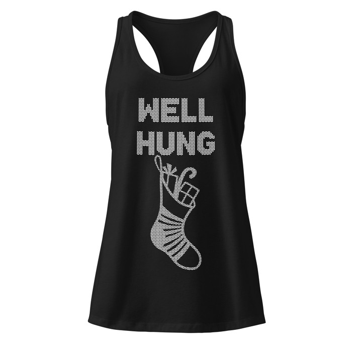 Women’s Well Hung - Tank Top (White Print)