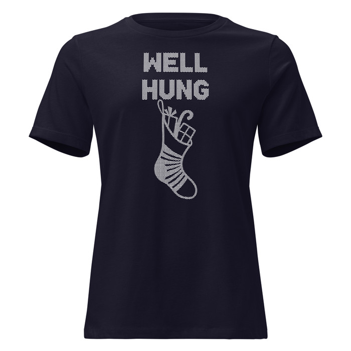 Women's Well Hung - Shirt (White Print)