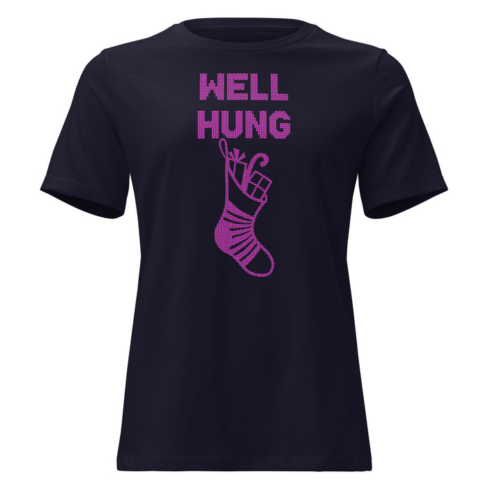 Women's Well Hung - Shirt (Pink Print)