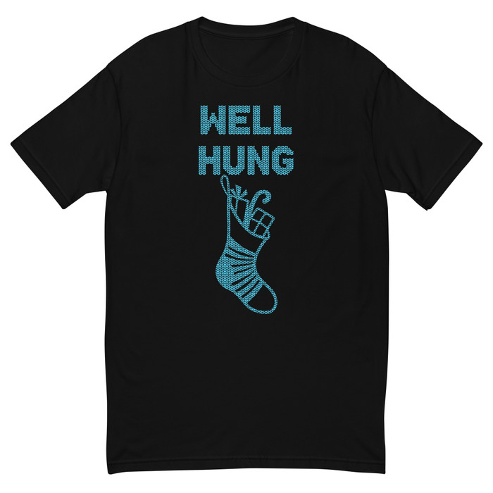 Men's Well Hung - Shirt (Blue Print)