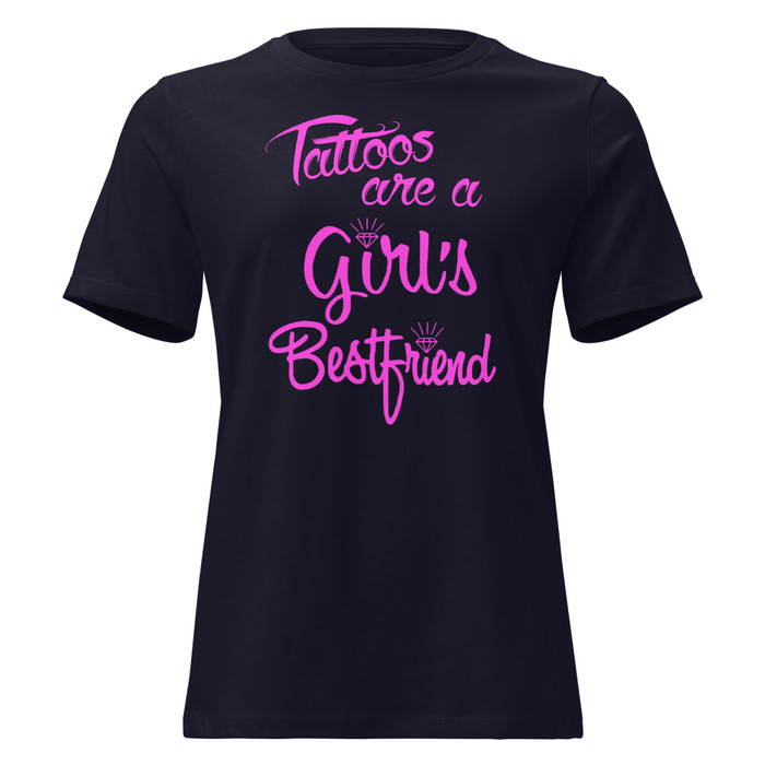 Women's Tattoos Are A Girls Best Friend - Shirt (Pink Print)