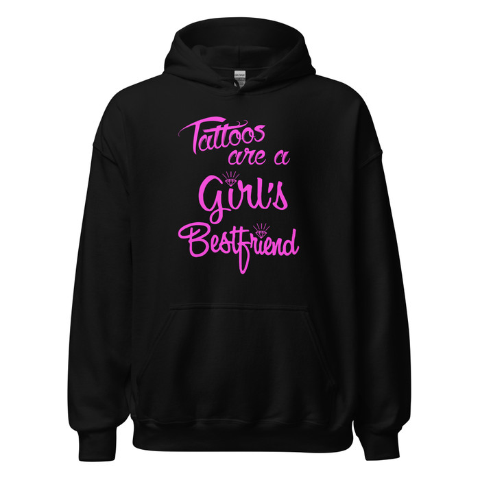 Unisex Tattoos Are A Girls Best Friend - Hoodie (Pink Print)