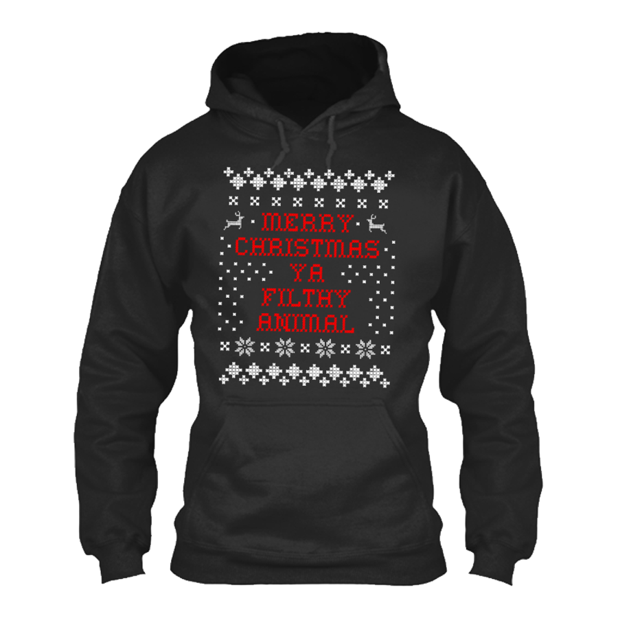 Men's Merry Christmas Ya Filthy Animal - Hoodie